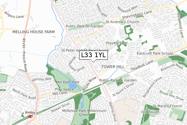 L33 1YL map - small scale - OS Open Zoomstack (Ordnance Survey) L33 1YL map - small scale - OS Open Zoomstack (Ordnance Survey)