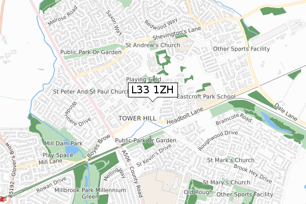 L33 1ZH map - small scale - OS Open Zoomstack (Ordnance Survey) L33 1ZH map - small scale - OS Open Zoomstack (Ordnance Survey)