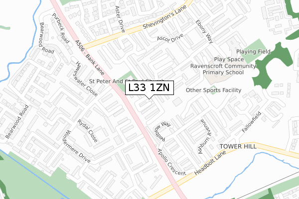 L33 1ZN map - large scale - OS Open Zoomstack (Ordnance Survey) L33 1ZN map - large scale - OS Open Zoomstack (Ordnance Survey)