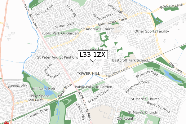 L33 1ZX map - small scale - OS Open Zoomstack (Ordnance Survey) L33 1ZX map - small scale - OS Open Zoomstack (Ordnance Survey)