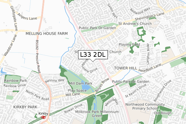 L33 2DL map - small scale - OS Open Zoomstack (Ordnance Survey) L33 2DL map - small scale - OS Open Zoomstack (Ordnance Survey)