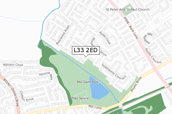 L33 2ED map - large scale - OS Open Zoomstack (Ordnance Survey)