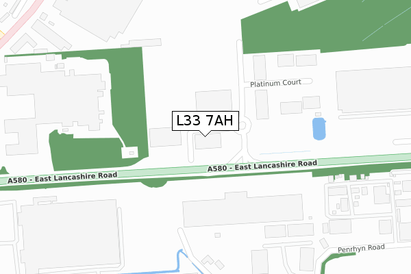 L33 7AH map - large scale - OS Open Zoomstack (Ordnance Survey)