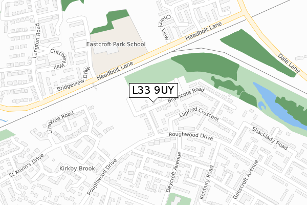 L33 9UY map - large scale - OS Open Zoomstack (Ordnance Survey) L33 9UY map - large scale - OS Open Zoomstack (Ordnance Survey)