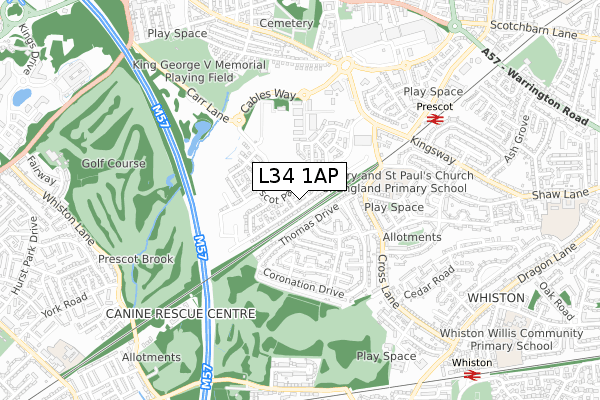 L34 1AP map - small scale - OS Open Zoomstack (Ordnance Survey) L34 1AP map - small scale - OS Open Zoomstack (Ordnance Survey)