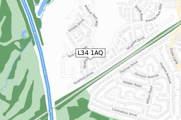 L34 1AQ map - large scale - OS Open Zoomstack (Ordnance Survey)