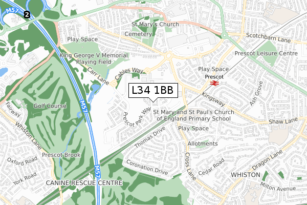 L34 1BB map - small scale - OS Open Zoomstack (Ordnance Survey)