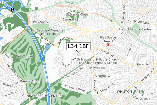 L34 1BF map - small scale - OS Open Zoomstack (Ordnance Survey)