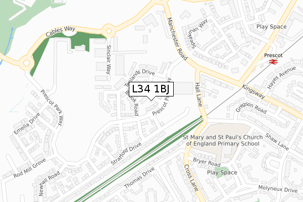 L34 1BJ map - large scale - OS Open Zoomstack (Ordnance Survey) L34 1BJ map - large scale - OS Open Zoomstack (Ordnance Survey)