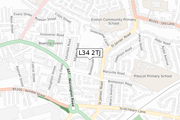 L34 2TJ map - large scale - OS Open Zoomstack (Ordnance Survey) L34 2TJ map - large scale - OS Open Zoomstack (Ordnance Survey)