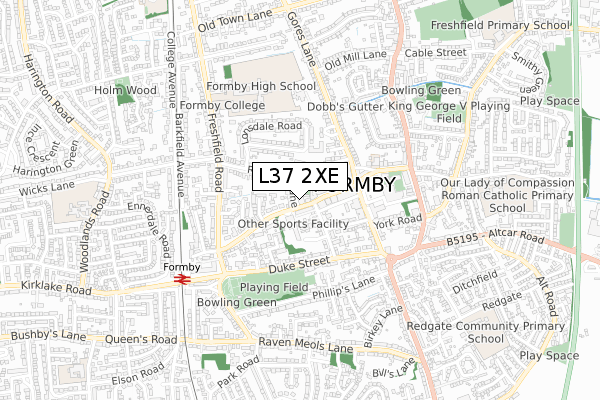 L37 2XE map - small scale - OS Open Zoomstack (Ordnance Survey) L37 2XE map - small scale - OS Open Zoomstack (Ordnance Survey)