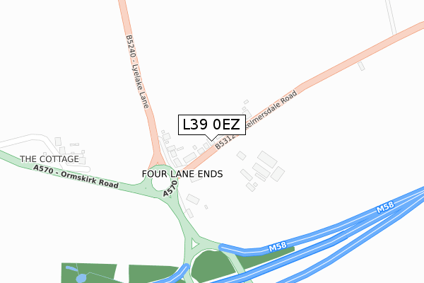 L39 0EZ map - large scale - OS Open Zoomstack (Ordnance Survey)