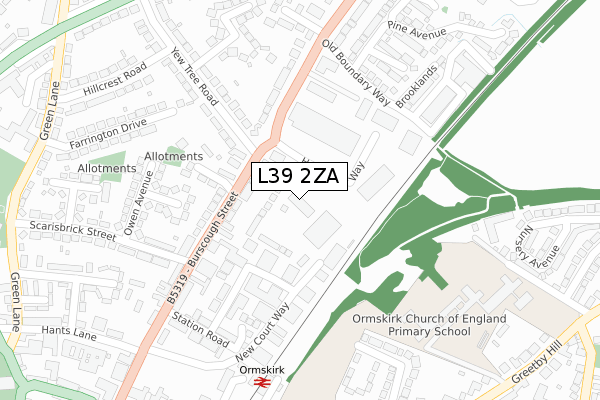 L39 2ZA map - large scale - OS Open Zoomstack (Ordnance Survey) L39 2ZA map - large scale - OS Open Zoomstack (Ordnance Survey)