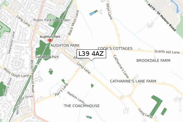 L39 4AZ map - small scale - OS Open Zoomstack (Ordnance Survey) L39 4AZ map - small scale - OS Open Zoomstack (Ordnance Survey)