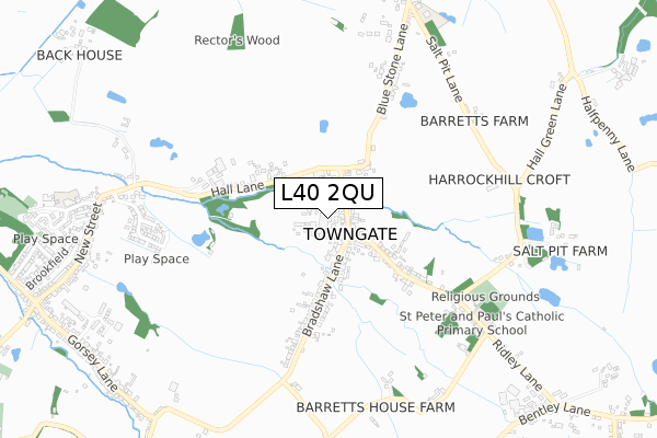 L40 2QU map - small scale - OS Open Zoomstack (Ordnance Survey)