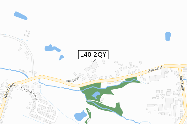L40 2QY map - large scale - OS Open Zoomstack (Ordnance Survey)