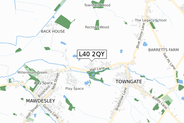 L40 2QY map - small scale - OS Open Zoomstack (Ordnance Survey)