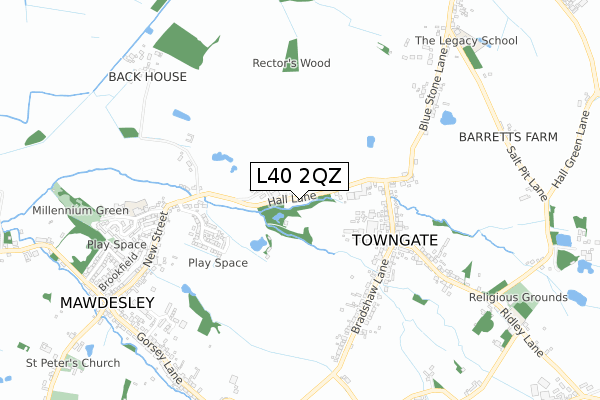 L40 2QZ map - small scale - OS Open Zoomstack (Ordnance Survey)