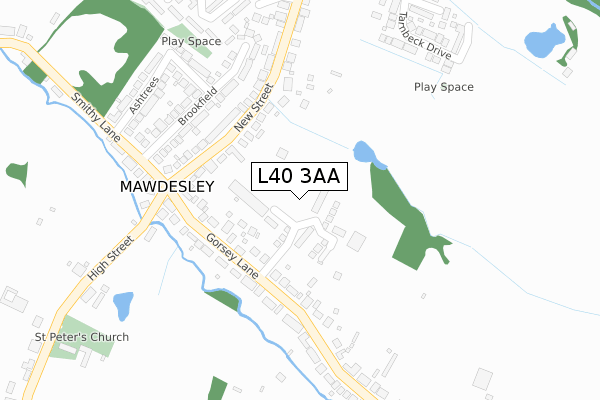 L40 3AA map - large scale - OS Open Zoomstack (Ordnance Survey) L40 3AA map - large scale - OS Open Zoomstack (Ordnance Survey)