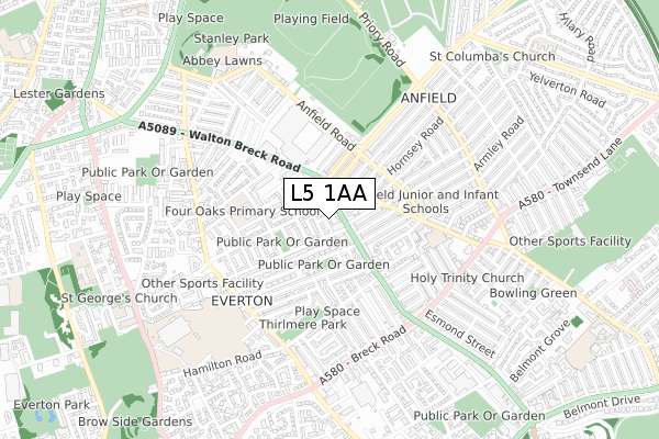 L5 1AA map - small scale - OS Open Zoomstack (Ordnance Survey) L5 1AA map - small scale - OS Open Zoomstack (Ordnance Survey)