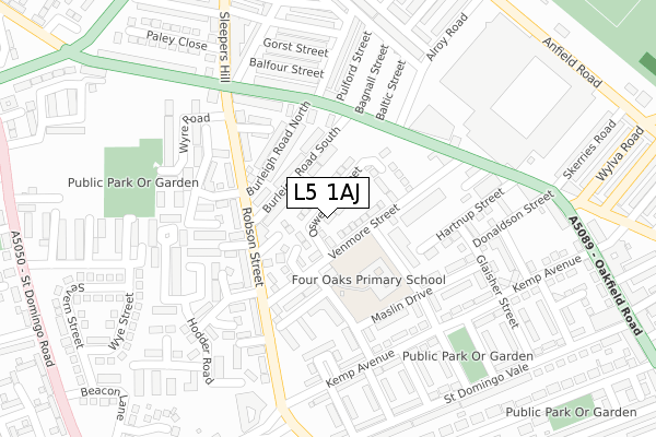 L5 1AJ map - large scale - OS Open Zoomstack (Ordnance Survey) L5 1AJ map - large scale - OS Open Zoomstack (Ordnance Survey)