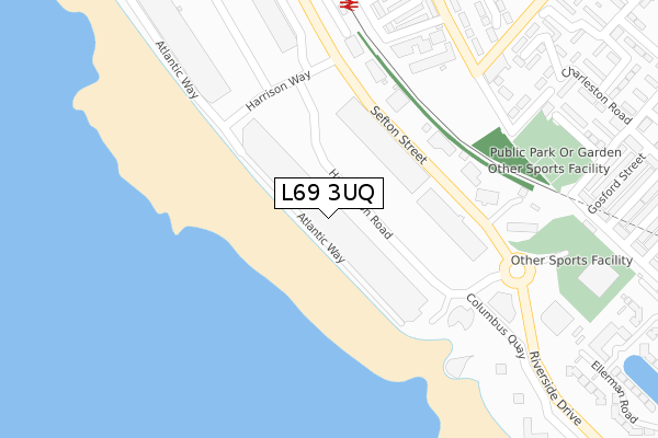 L69 3UQ map - large scale - OS Open Zoomstack (Ordnance Survey)