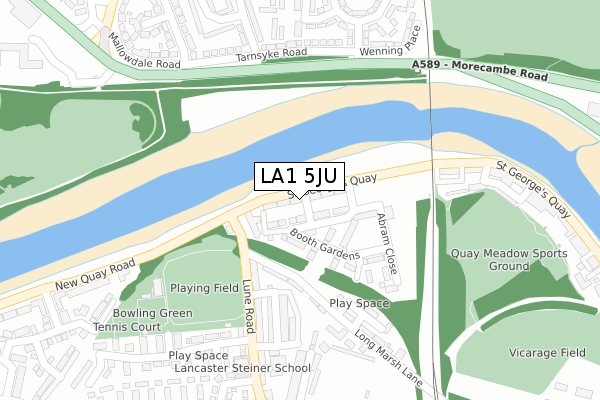 LA1 5JU map - large scale - OS Open Zoomstack (Ordnance Survey) LA1 5JU map - large scale - OS Open Zoomstack (Ordnance Survey)