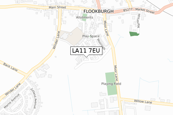 LA11 7EU map - large scale - OS Open Zoomstack (Ordnance Survey)
