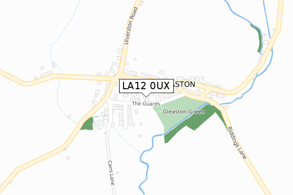 LA12 0UX map - large scale - OS Open Zoomstack (Ordnance Survey)