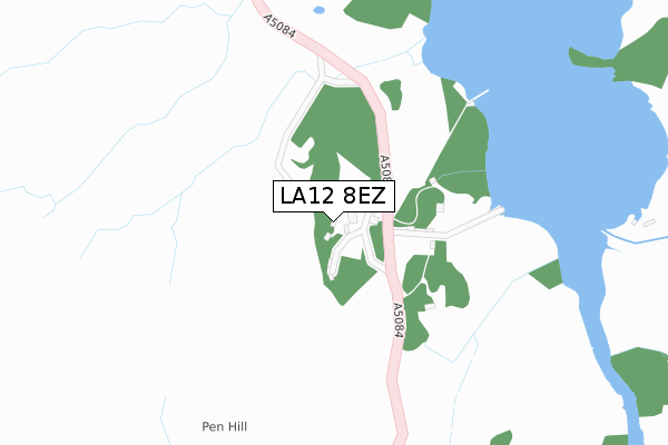 LA12 8EZ map - large scale - OS Open Zoomstack (Ordnance Survey)