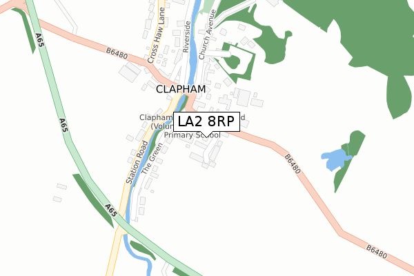 LA2 8RP map - large scale - OS Open Zoomstack (Ordnance Survey)