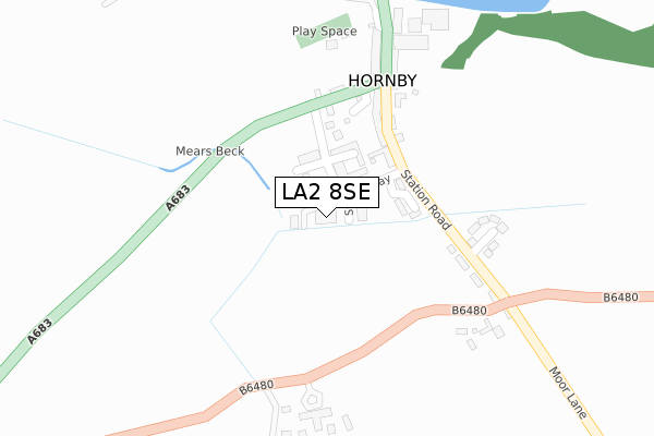 LA2 8SE map - large scale - OS Open Zoomstack (Ordnance Survey)