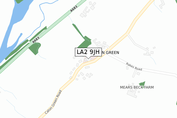 LA2 9JH map - large scale - OS Open Zoomstack (Ordnance Survey)