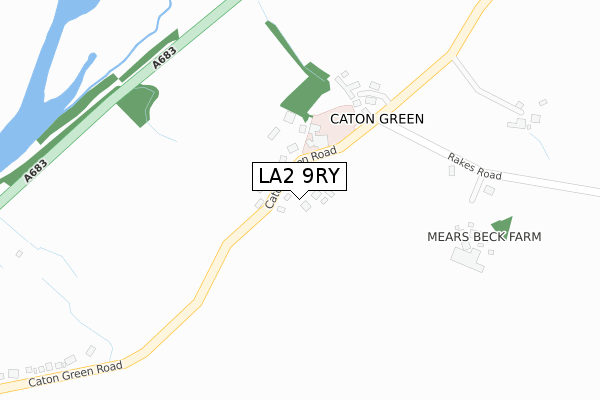 LA2 9RY map - large scale - OS Open Zoomstack (Ordnance Survey)