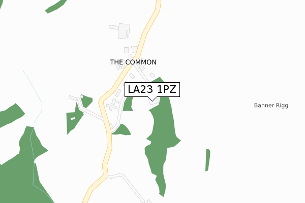 LA23 1PZ map - large scale - OS Open Zoomstack (Ordnance Survey)