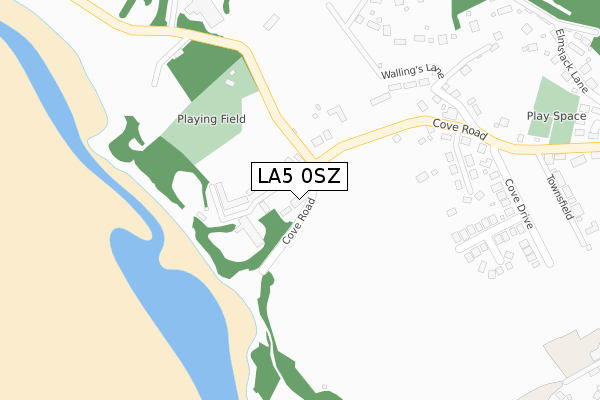 LA5 0SZ map - large scale - OS Open Zoomstack (Ordnance Survey)