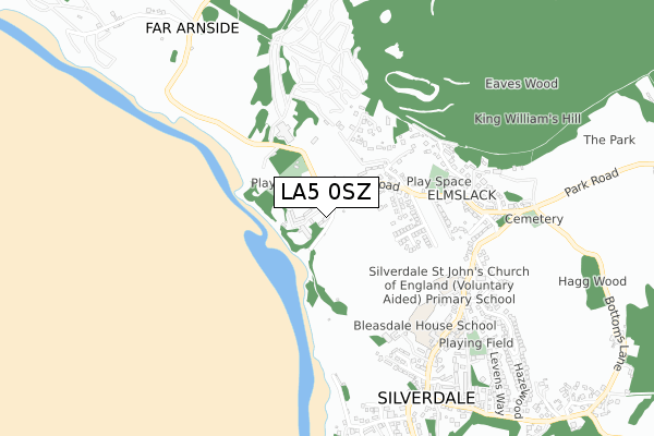 LA5 0SZ map - small scale - OS Open Zoomstack (Ordnance Survey) LA5 0SZ map - small scale - OS Open Zoomstack (Ordnance Survey)