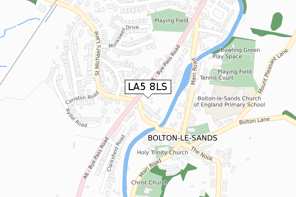 LA5 8LS map - large scale - OS Open Zoomstack (Ordnance Survey)