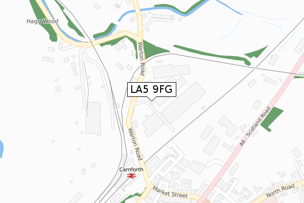 LA5 9FG map - large scale - OS Open Zoomstack (Ordnance Survey)
