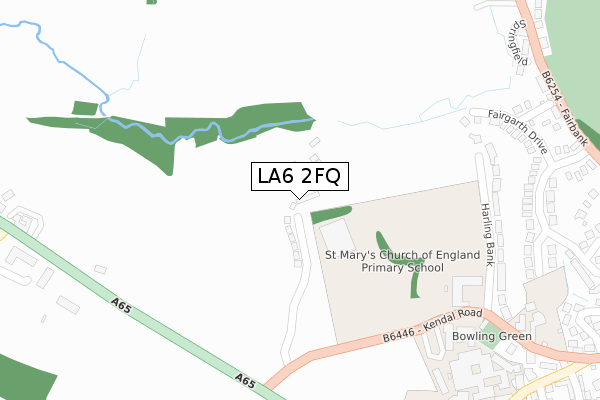 LA6 2FQ map - large scale - OS Open Zoomstack (Ordnance Survey)