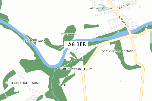 LA6 3FR map - large scale - OS Open Zoomstack (Ordnance Survey)