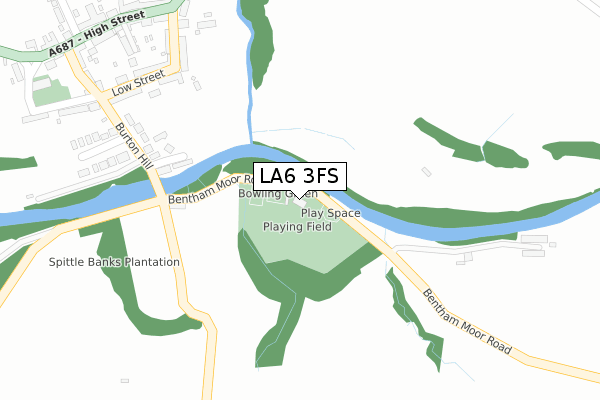 LA6 3FS map - large scale - OS Open Zoomstack (Ordnance Survey)