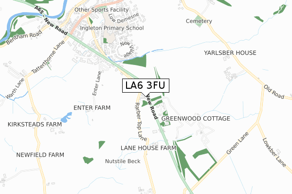 LA6 3FU map - small scale - OS Open Zoomstack (Ordnance Survey) LA6 3FU map - small scale - OS Open Zoomstack (Ordnance Survey)