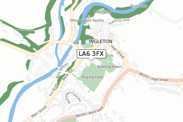 LA6 3FX map - large scale - OS Open Zoomstack (Ordnance Survey)