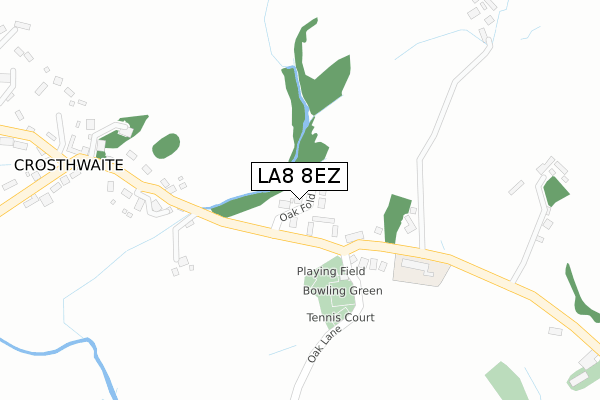 LA8 8EZ map - large scale - OS Open Zoomstack (Ordnance Survey)