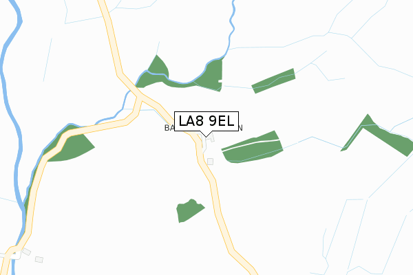 LA8 9EL map - large scale - OS Open Zoomstack (Ordnance Survey)