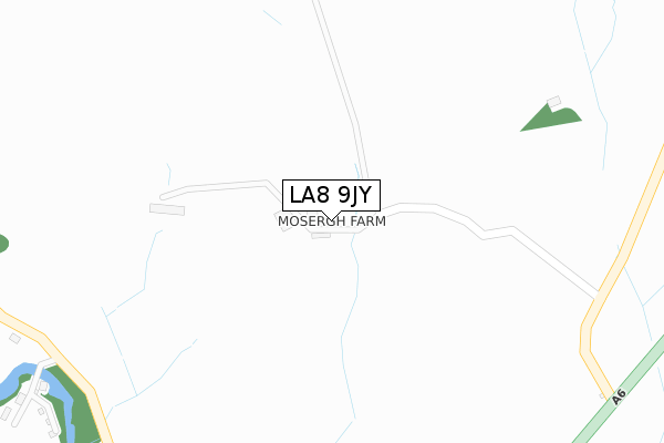 LA8 9JY map - large scale - OS Open Zoomstack (Ordnance Survey)