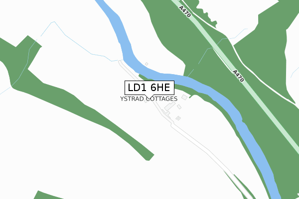 LD1 6HE map - large scale - OS Open Zoomstack (Ordnance Survey)