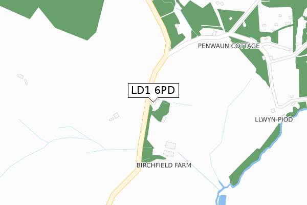 LD1 6PD map - large scale - OS Open Zoomstack (Ordnance Survey)