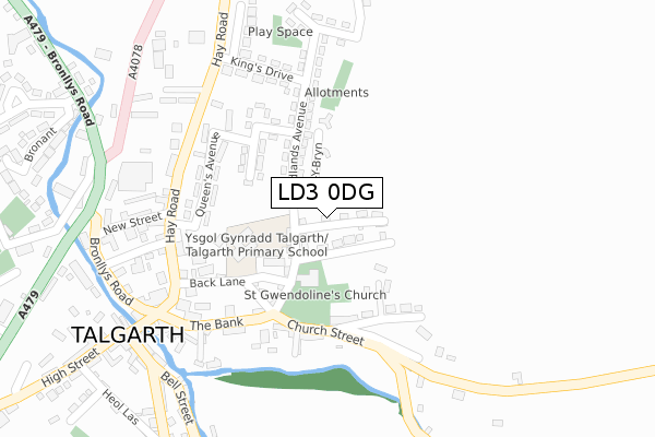LD3 0DG map - large scale - OS Open Zoomstack (Ordnance Survey)